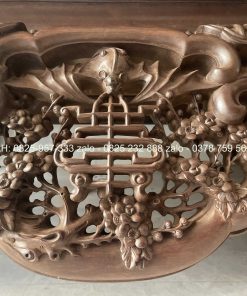 Sập Ngũ Phúc Chân Hươu 220 x 180 Cm Gỗ Gụ