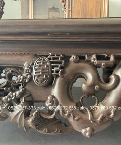 Sập Ngũ Phúc Chân Hươu 220 x 180 Cm Gỗ Gụ