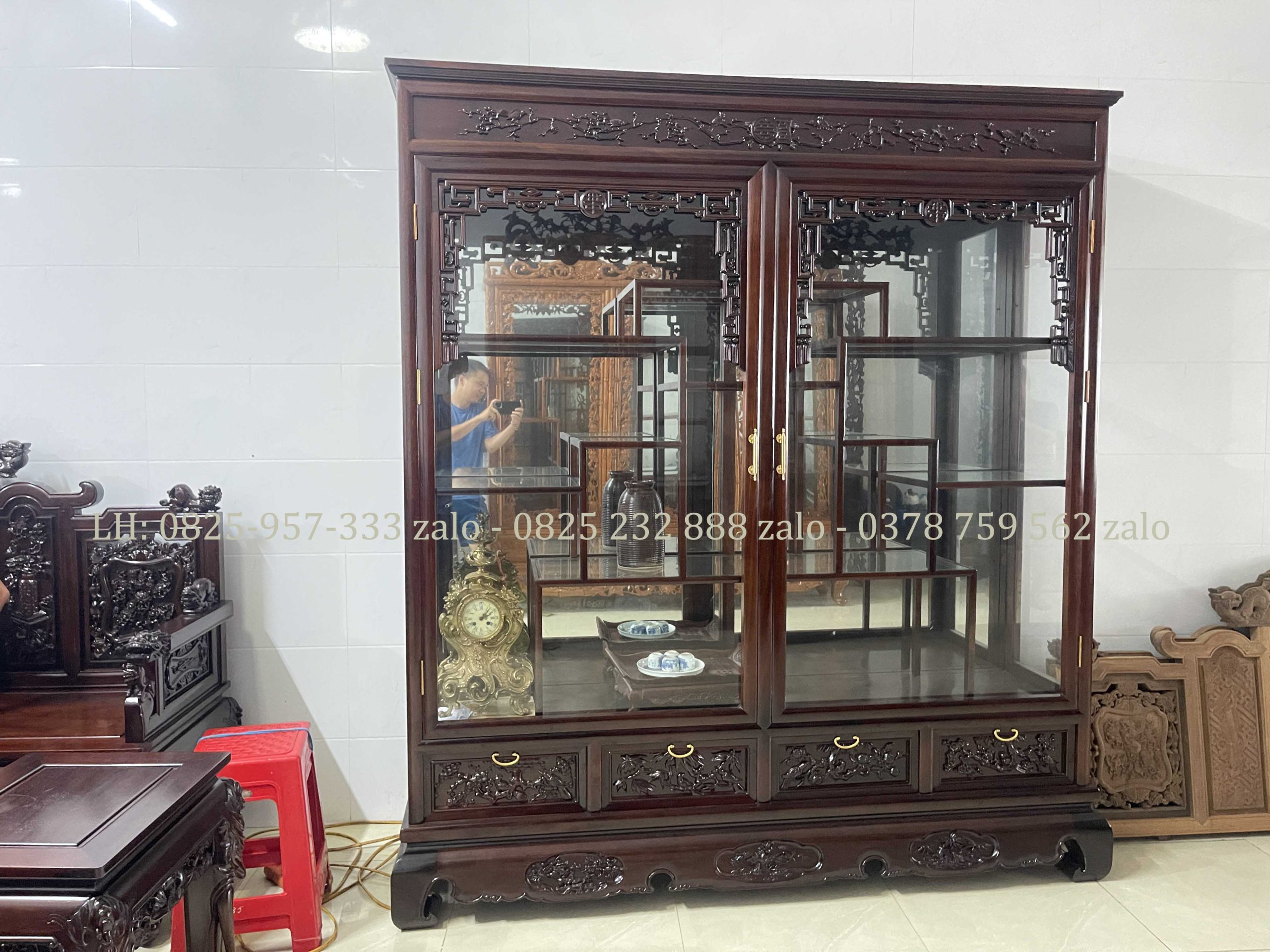 Tủ Bày Đồ Đựng Đồ Gỗ Gụ