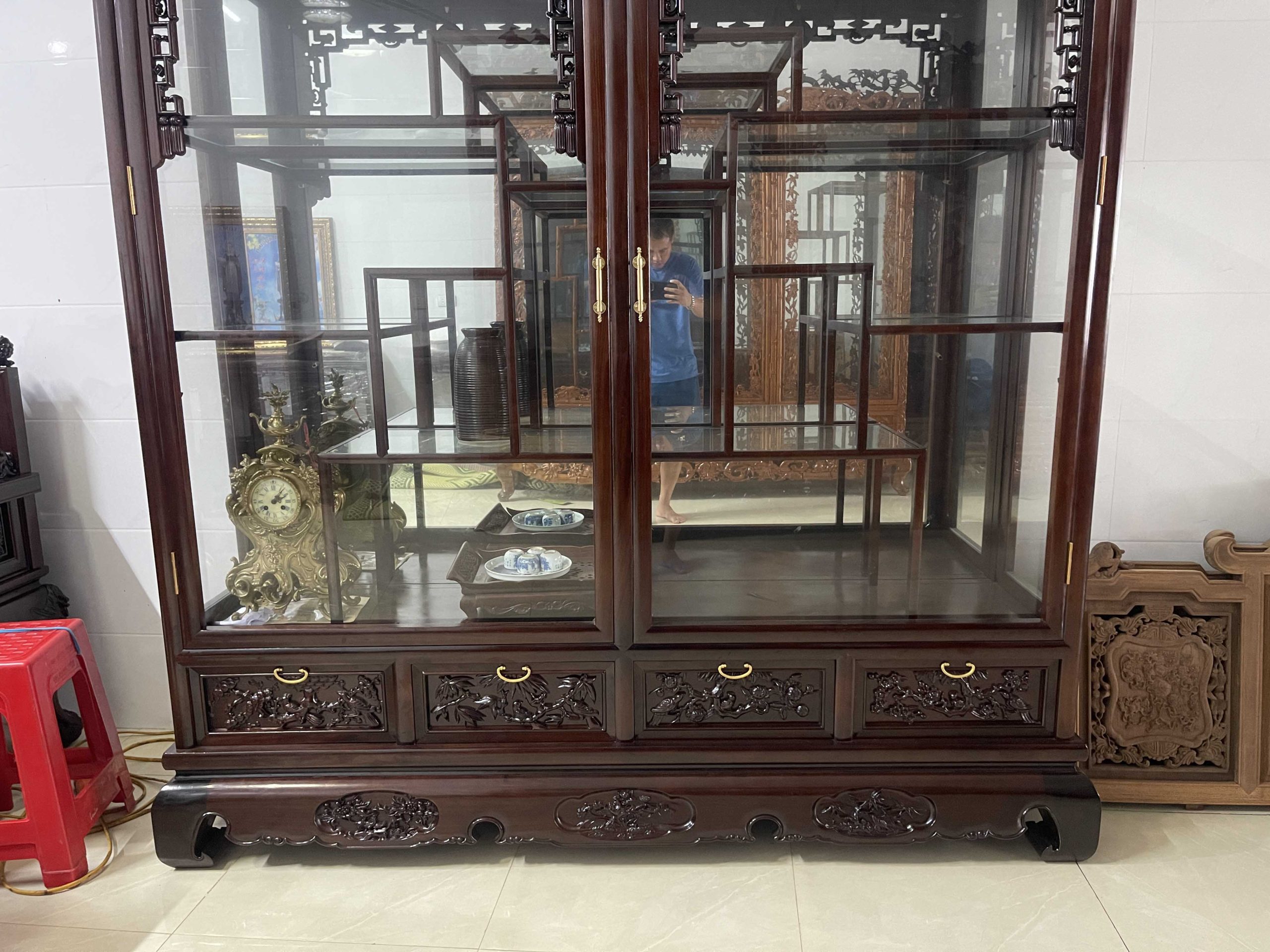 Tủ Bày Đồ Đựng Đồ Gỗ Gụ