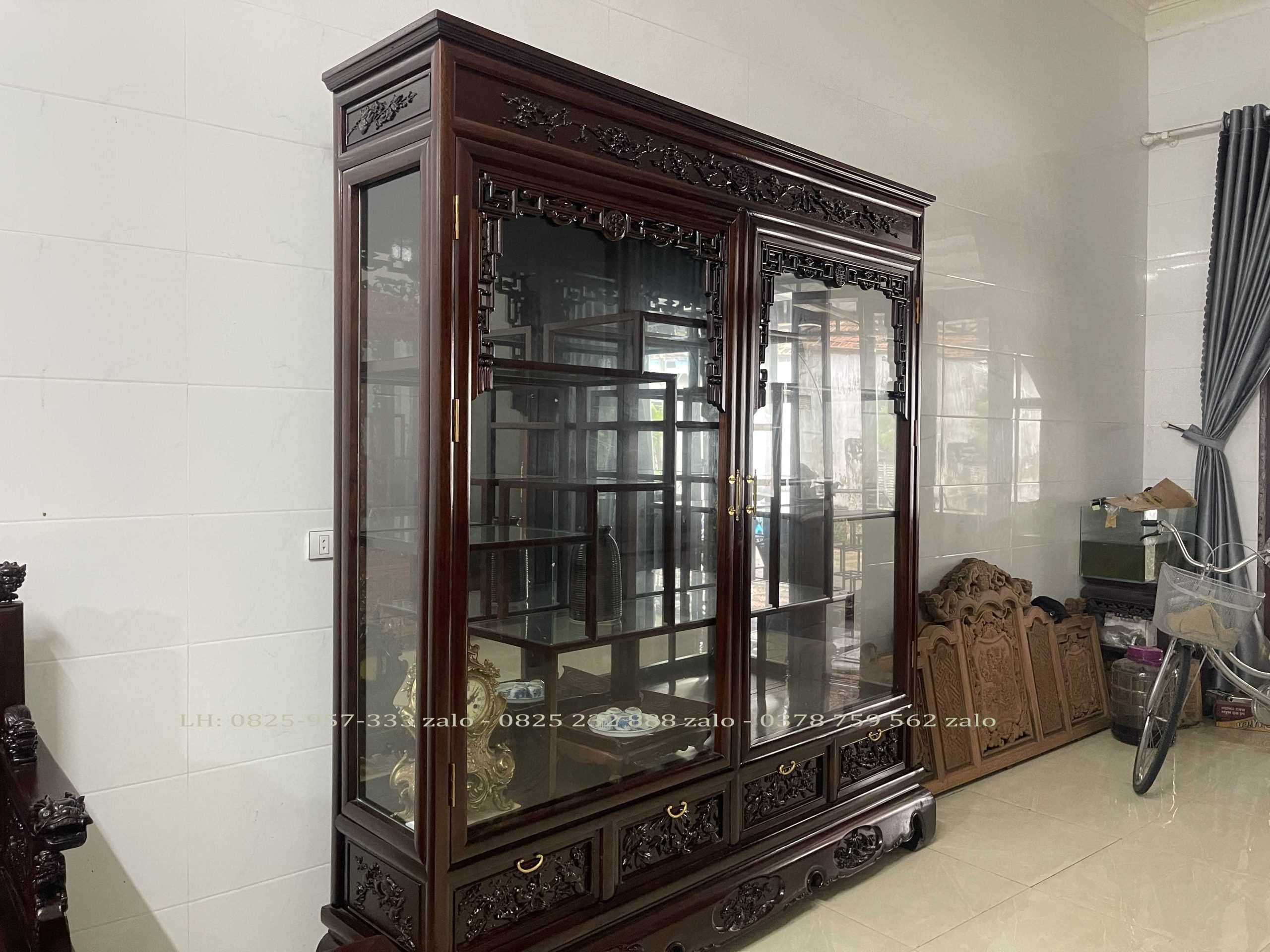 Tủ Bày Đồ Đựng Đồ Gỗ Gụ