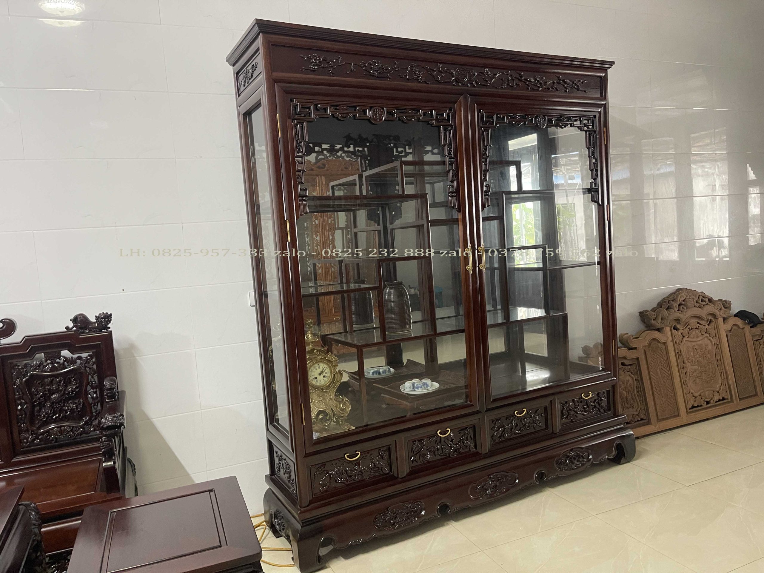 Tủ Bày Đồ Đựng Đồ Gỗ Gụ